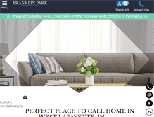 Tablet Screenshot of franklinparkapartments.com